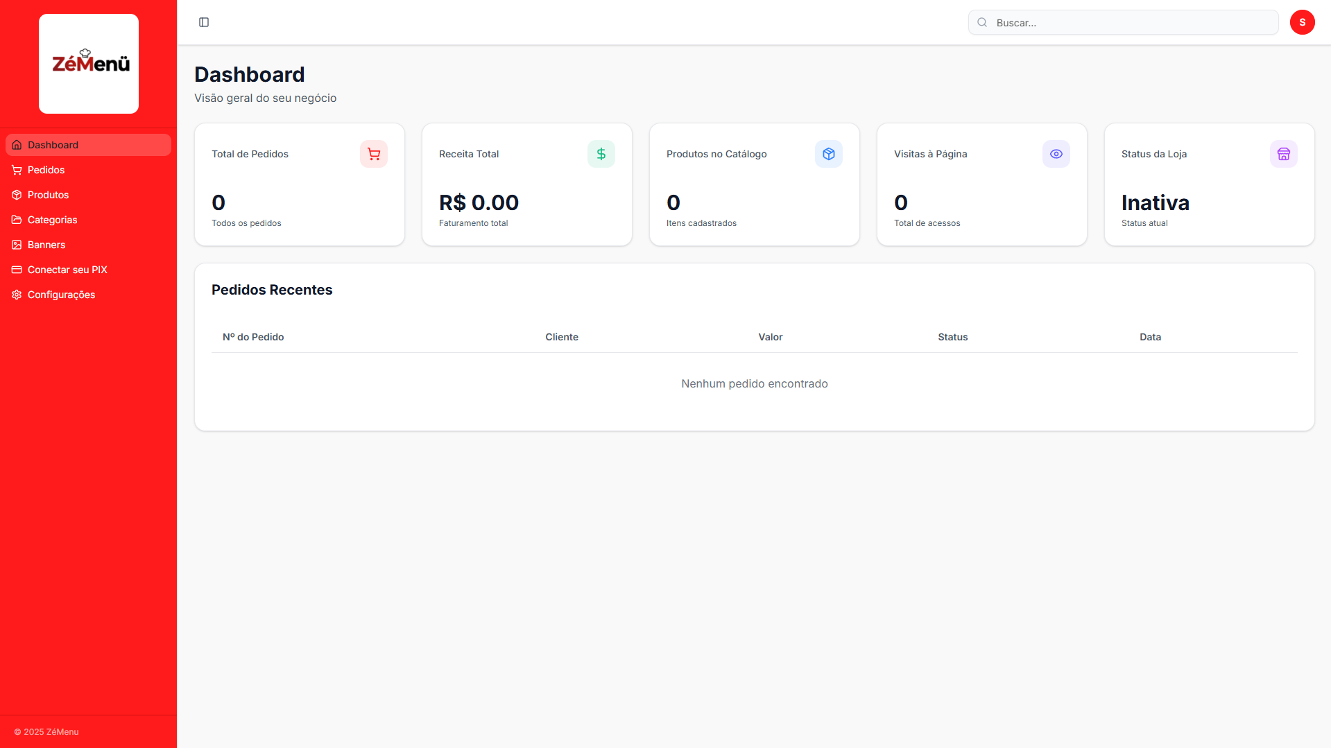 Dashboard SpeedFood